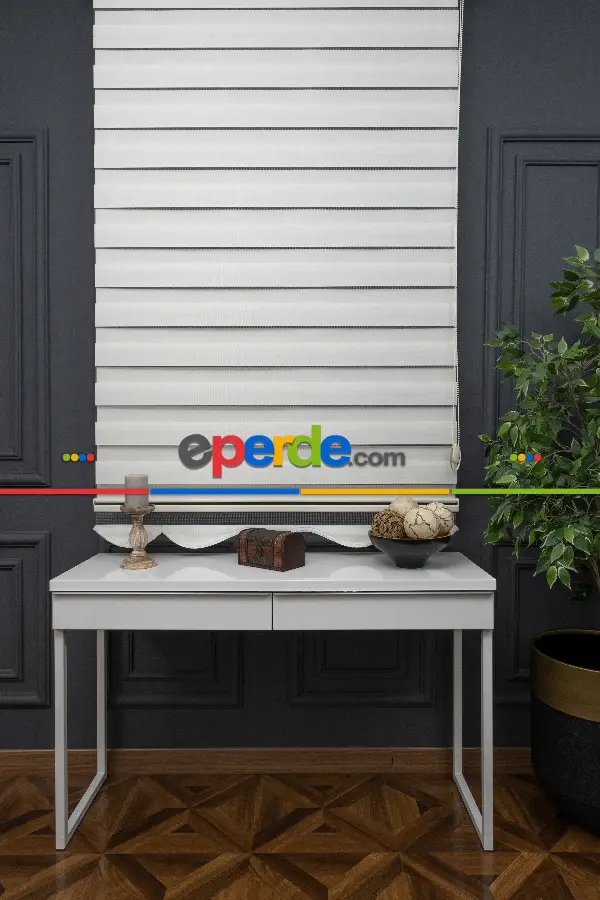 Krem Bambu Zebra Perde 60x200