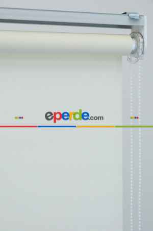 Salon Stor Perde - Açık Krem Polyester Stor Perde 1. Kalite- Krem Açık