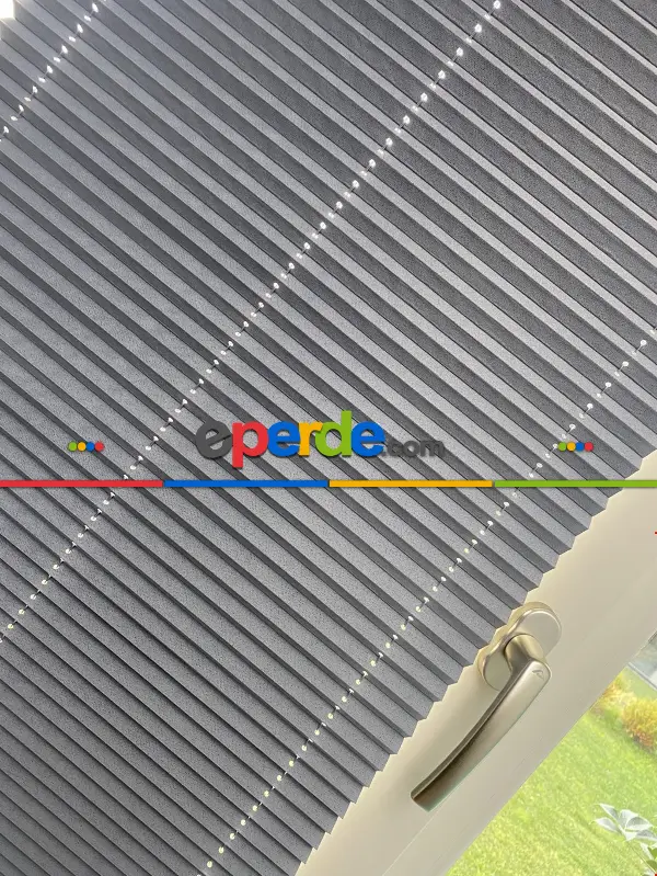 Plisel Perde, Gri Blackout Serisi Cam Balkon Perdesi 1. Kalite Matkapsız Montaj Yaylı Sistem