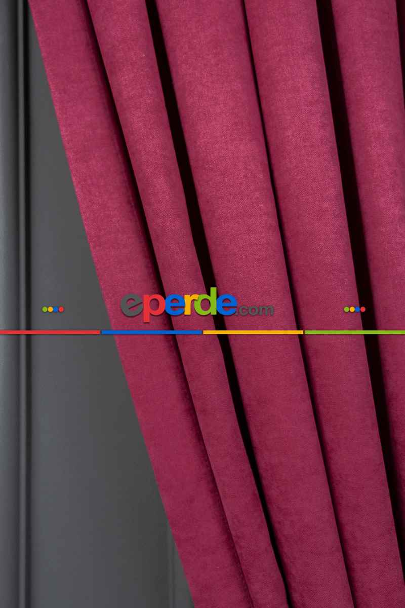 Mürdüm Düz F0n Perde Dökümlü En