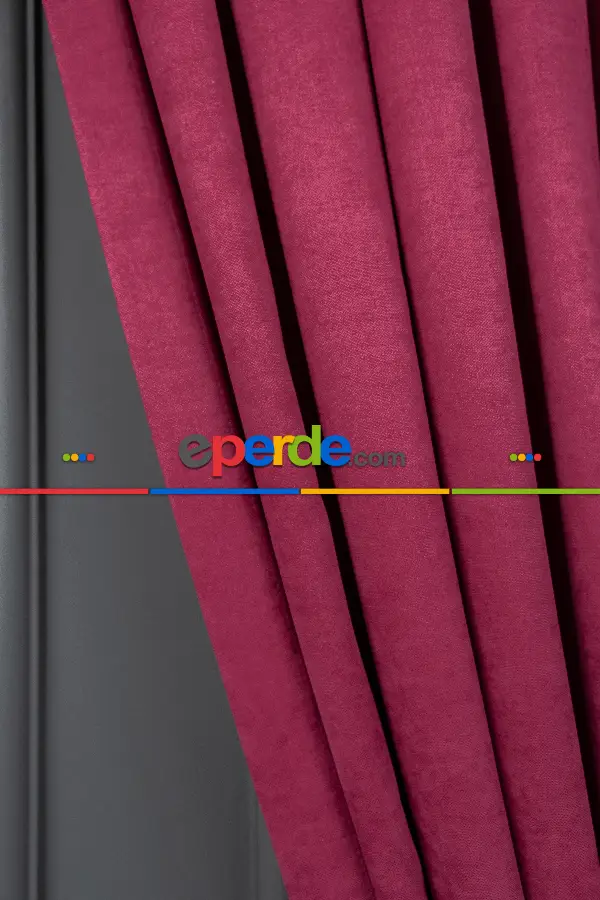 Mürdüm Düz F0n Perde Dökümlü En