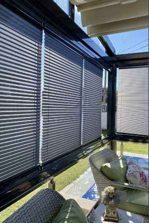 Brillannt Plise Perde - Cam Balkon Perdesi - Pimapen Perdesi - Antrasit (20 Renk) Kolay Montaj Yaylı Sistem, Vidalı Sistem Veya Yapıştırma