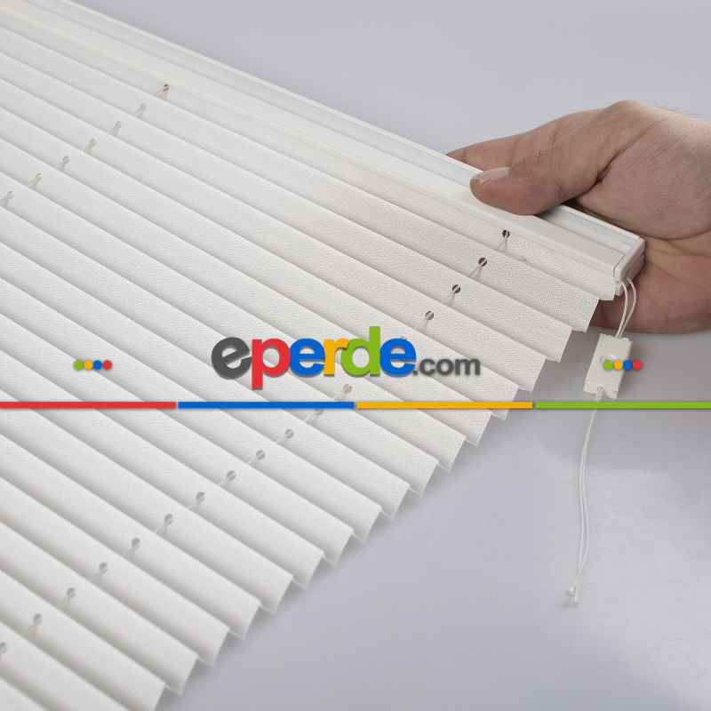 Plise Perde Beyaz - Cam Balkon Perdesi