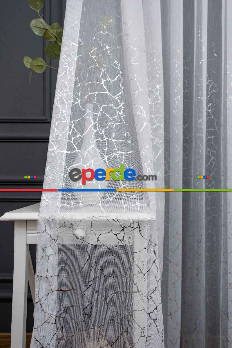 Varak Sim Gümüş Mermer Desen Model Tasarım Tül