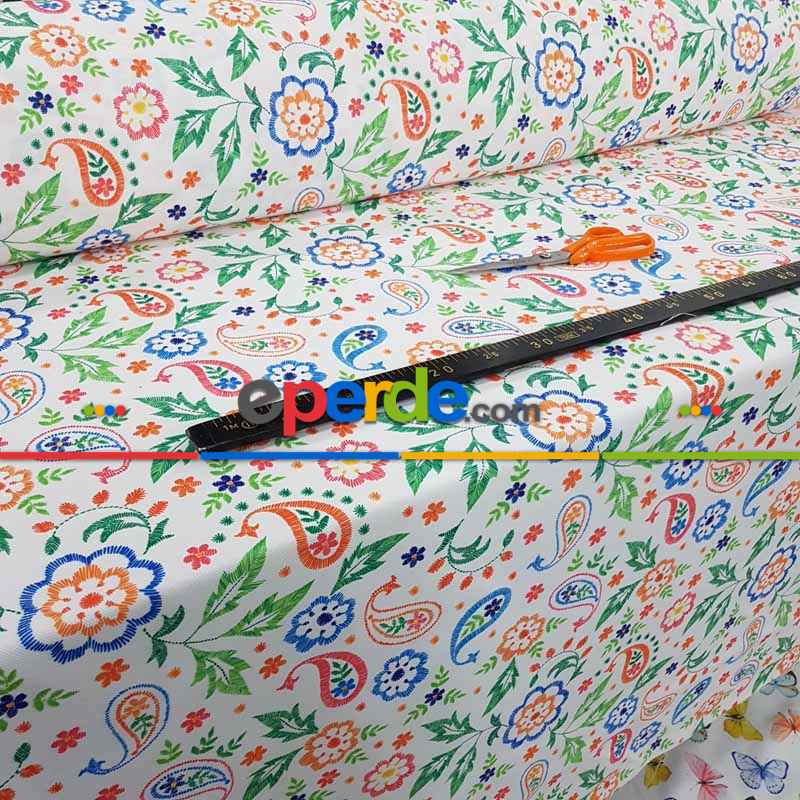 Mutfak Fon Perde- Beyaz