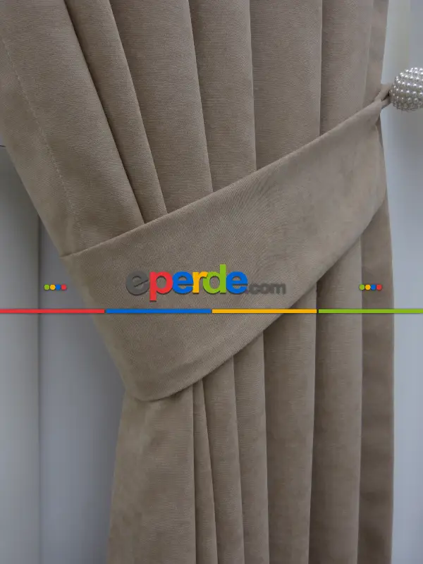 Açık Vizon - Düz Fon Perde- Açık Vizon