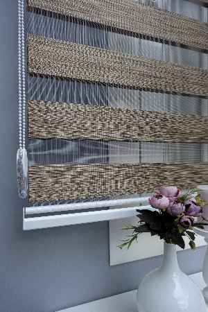 Zebra Perde Bambu Kumaş Kahve Rengi A Kalite Zebraperde- Kahverengi