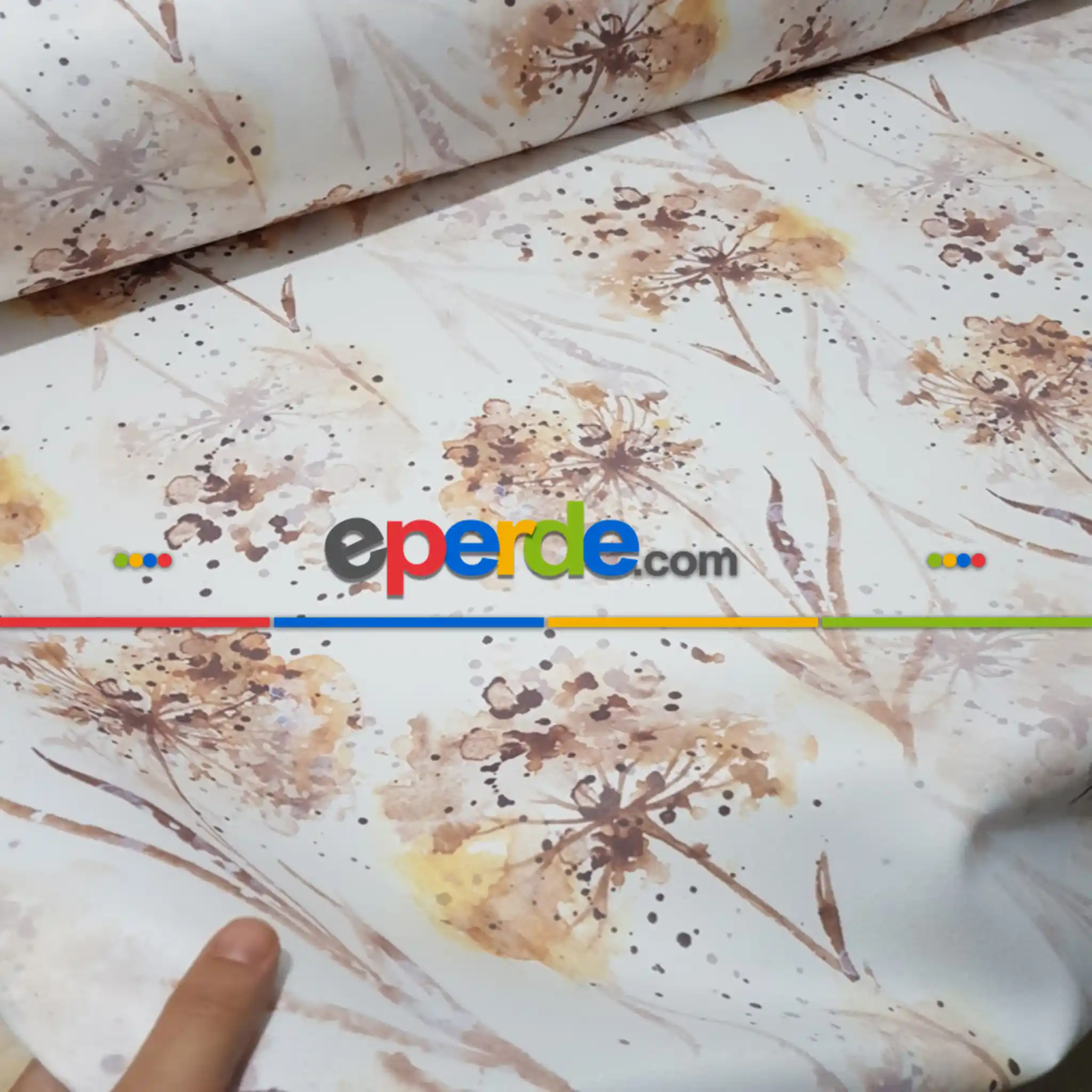 Mutfak Perdesi Kanat Fon Perde Çiçek Desenli- Beyaz