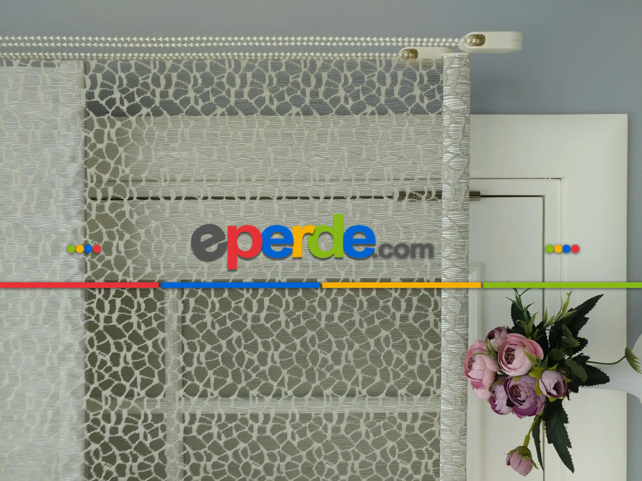 Çiftli Sistem Dantel Stor- Siyah-altın