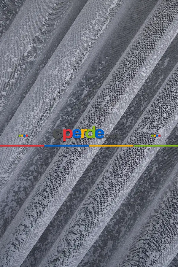 Modern Desenli Beyaz Renkli Örme Tül Perde Yüksek Kalite Bt 1771