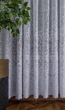 Oturma Odası - Modern Desenli Beyaz Renkli Örme Tül Perde Yüksek Kalite