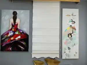 Oturma Odası - Zebra Perde Geniş Pileli(pliseli) Krem Renk 2021 Sezonu A Kalite Zebra Perde- Krem