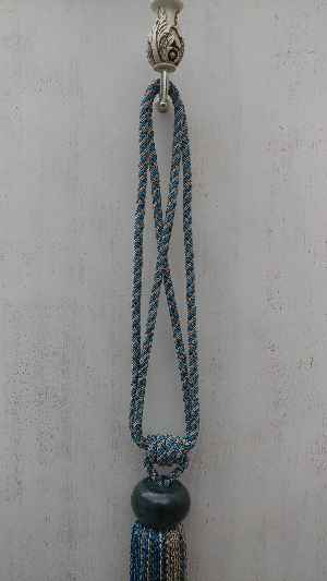 Petrol Mavisi Braçol Perde Bağı- Petrol Mavisi