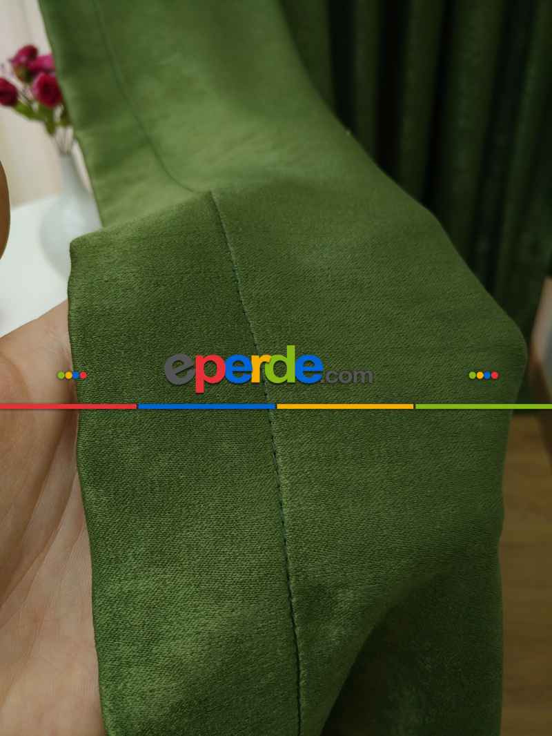 Soft Çimen Yeşili Fon Perde (180)- Yeşil Koyu Yeşil