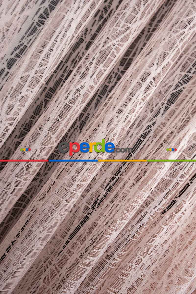 Pudra Pembe Kruvaze Model Tül Yanki Tül Camkırığı Tül