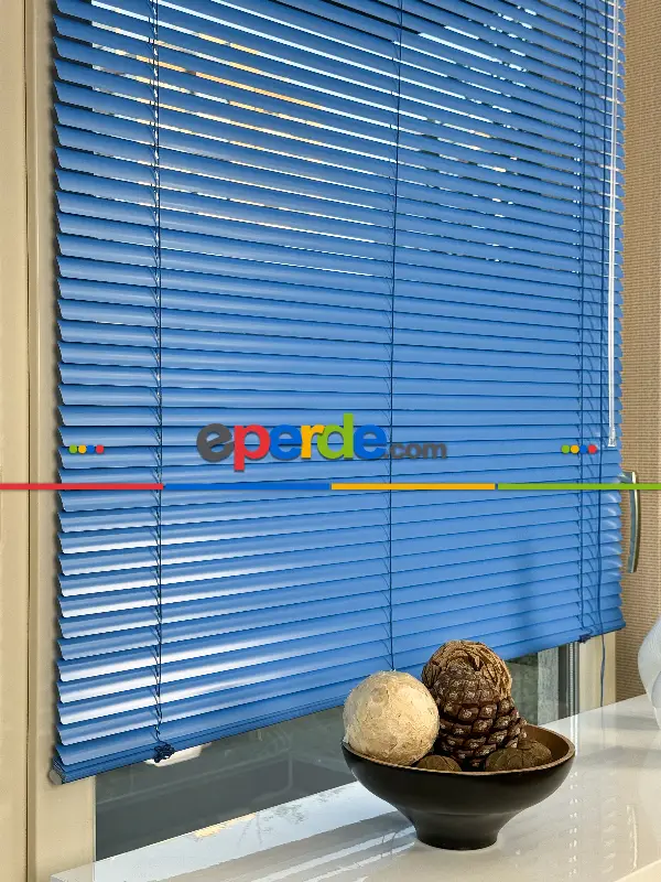 Mavi Alüminyum Jaluzi Perde - 25mm