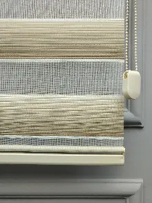 2025 Sezonu - Degrade Renk Geçişli Micro Pileli (plise) Zebra Perde- Kahve-açık Vizon- Çok Renkli 2