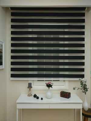 Zebra Perde - Düz Zebra Perde- Siyah