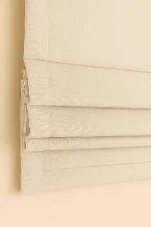 Genç Odası Katlamalı Perde Krem Fon Kumaşından 80cm X 1cm 