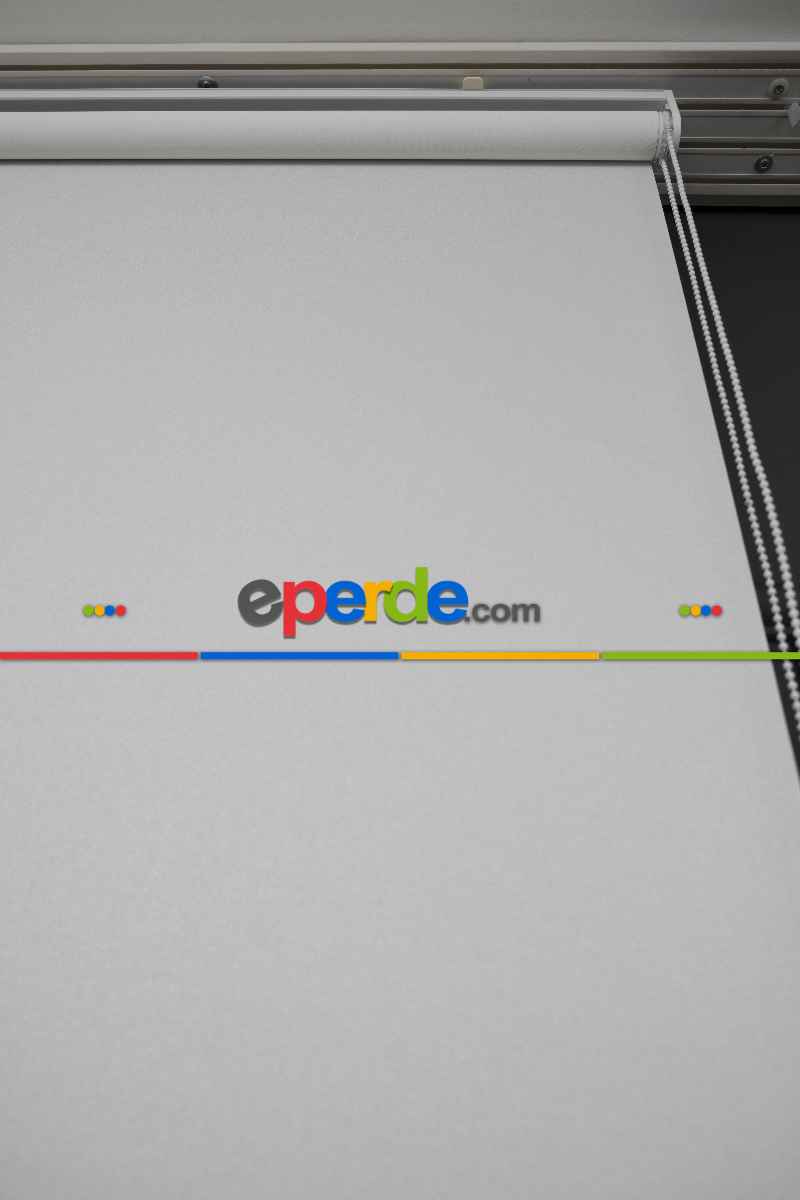 Ekru Renk Lazer Kesim Mat Stor Perde (ister Düz - İster Lazer Kesimli Satın Alın)