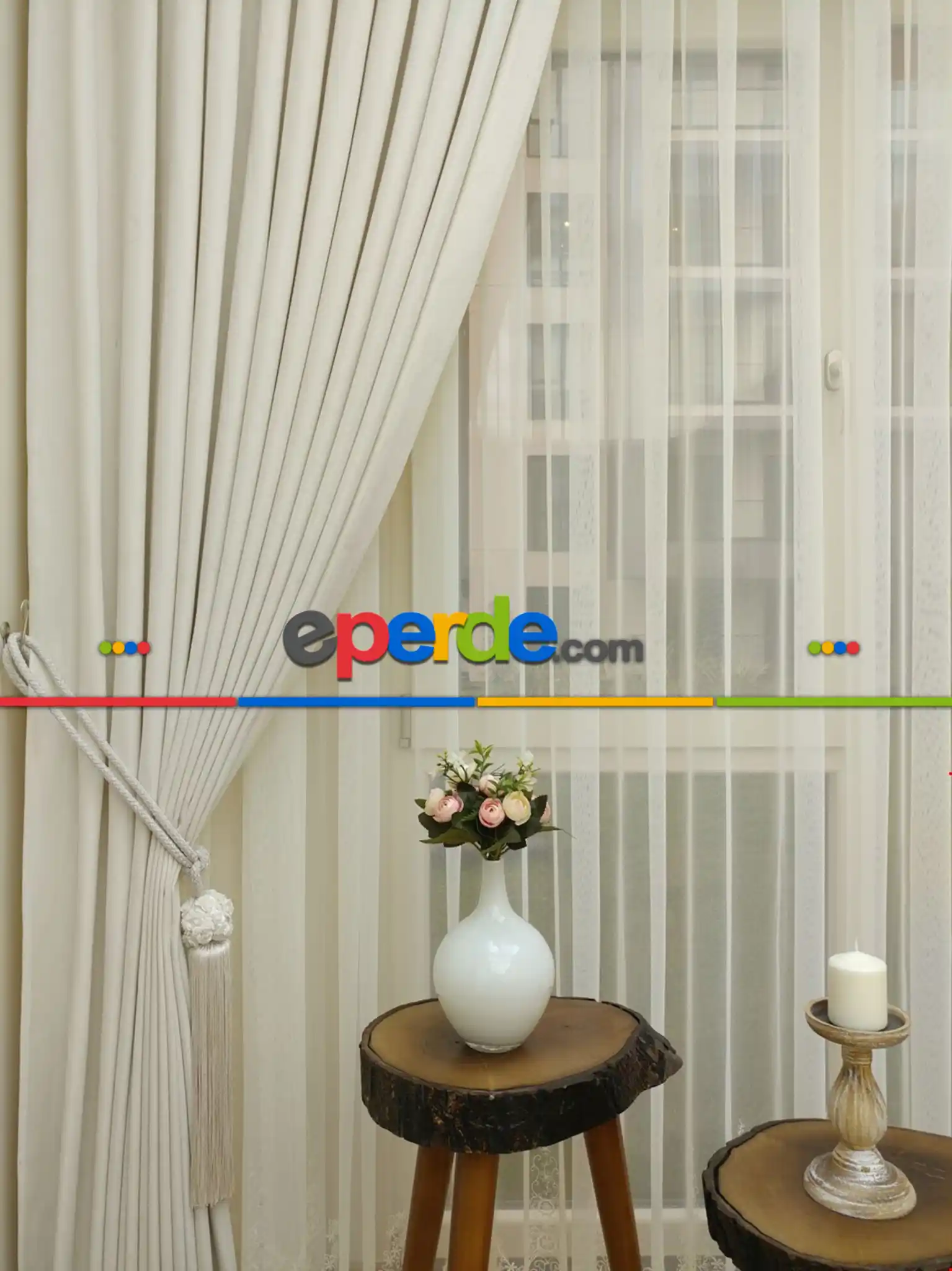 Bebek Odası - Krem - Düz Fon Perde 801