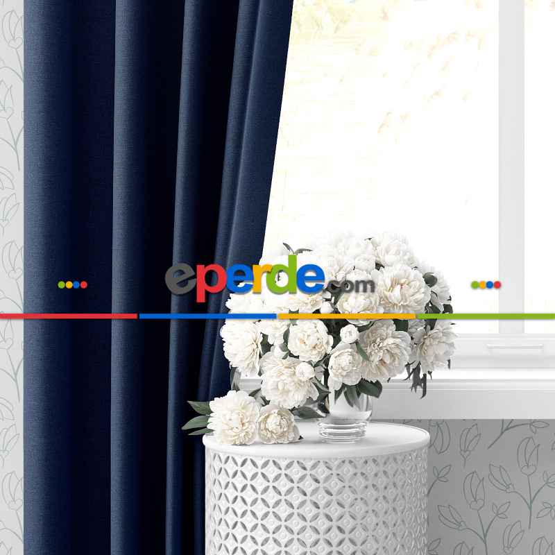 Blackout Karartma Tek Kanat Fon Perde Mavi