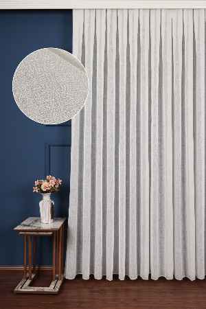 Orjinal Naturel Keten Düz Tül Perde