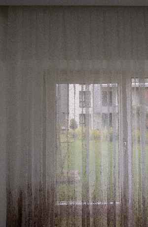 Hazır Ölçü Modern Pembe Ve Kahverengi Desenli Degrade Geçişli Örme Tül Perde Yüksek Kalite