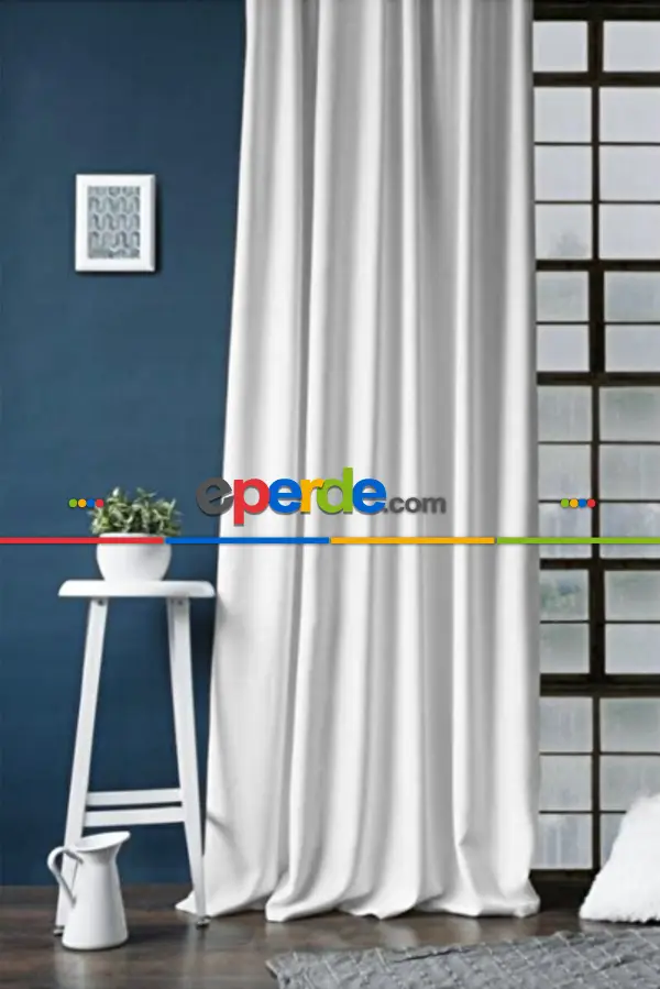 Genç Odası - Güneşlik Perde Taç Marka Saten Güneşlik- Ekru