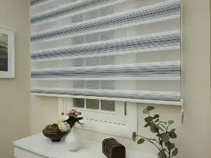 Zebra Perde - Degrade Renk Geçişli Pileli Zebra Perde- Gri-füme-antrasit