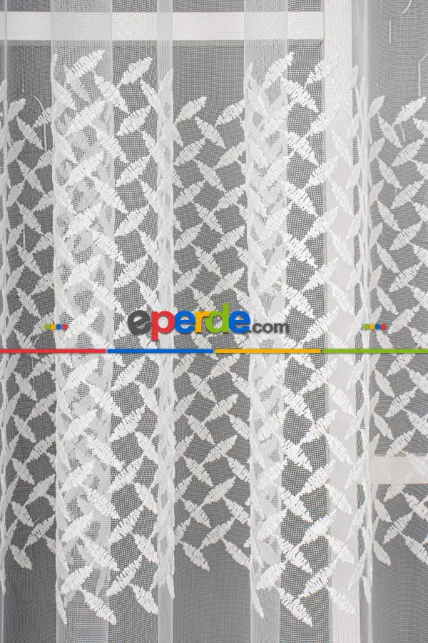 Kampanyalı Brode Tül Perde - Ekru