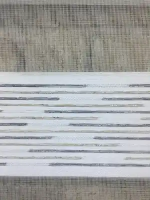 Gri Krem Lüx Zebra Perde- Gri-füme-antrasit-krem-gümüş Simli