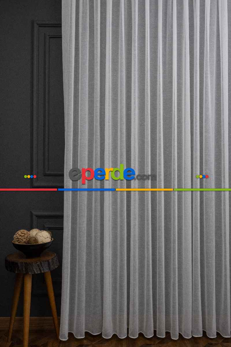 Genç Odası Keten Tül Ütü İstemez Dökümlü Tül - İtinalı Dikiş - Amerikan Pile