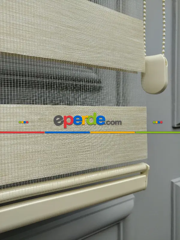 Salon Zebra Perde - 2021 Sezonu - Zebra Perde - Bambu Zebra Perde- Bej