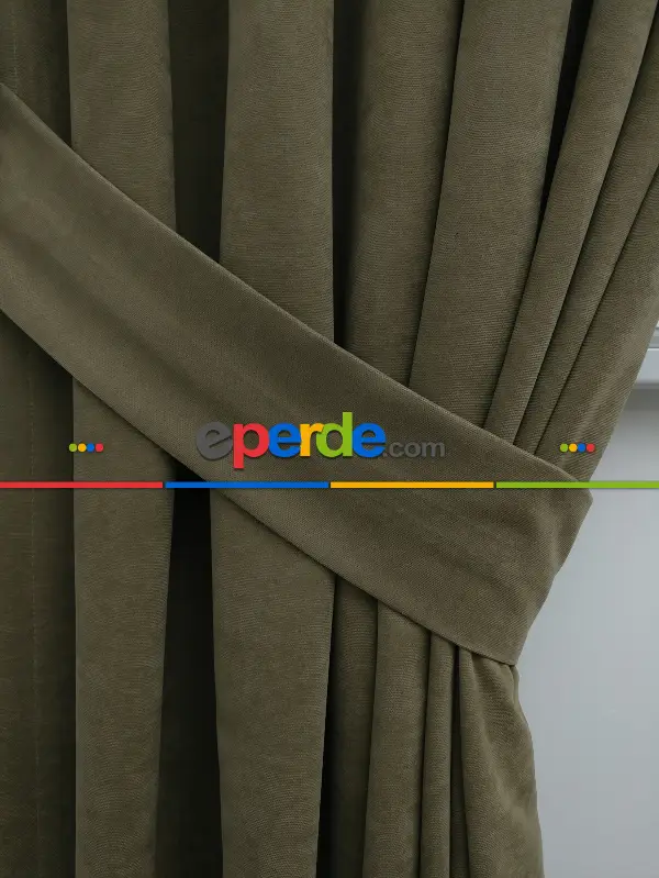 Haki Yeşil Fon Perde (280 Eninde)- Haki