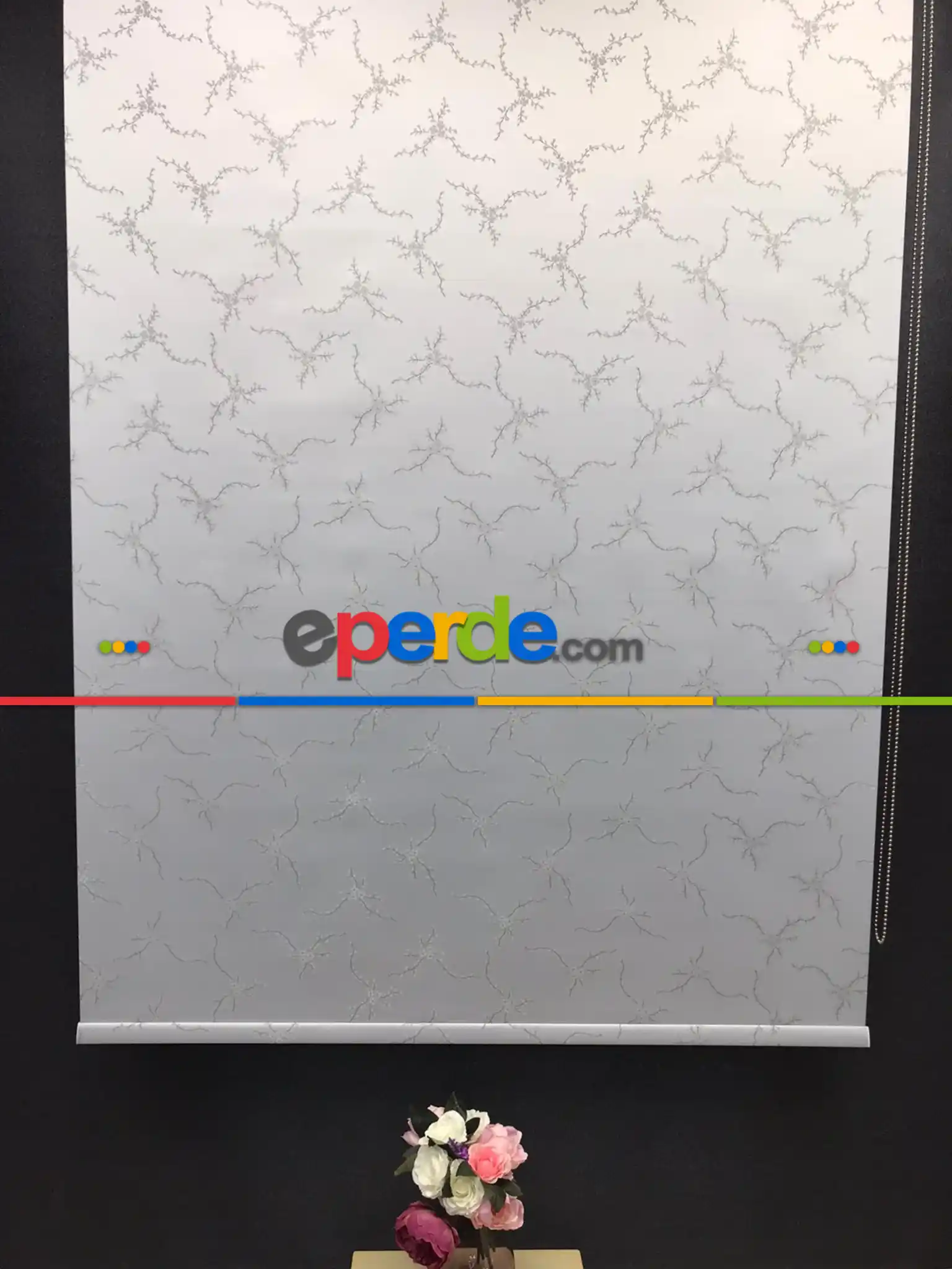 Gri Desenli Blackout Stor Perde- Gri-füme-antrasit