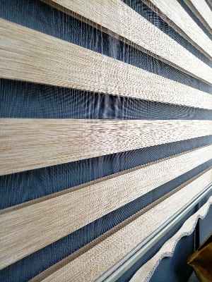 Bambu Zebra 2022 Sezonu Saman Sarısı Renk A Kalite Bambu Zebra Perde- Sarı