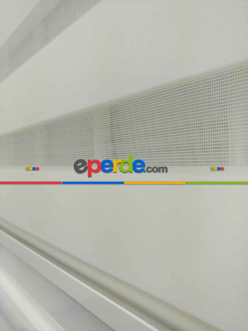 Oturma Odası - Zebra Perde - Düz Zebra Perde- Krem