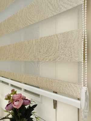 Vizon Kahverengi Kabartmalı Jakarlı Zebra Perde - Vizon Rengi