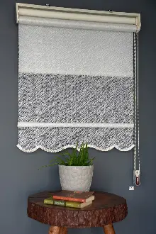 Halim Perdesan Dacuz-200 Beyaz Renk Etekli Veya Eteksiz Çift Mekanizmalı Tül Stor Perde