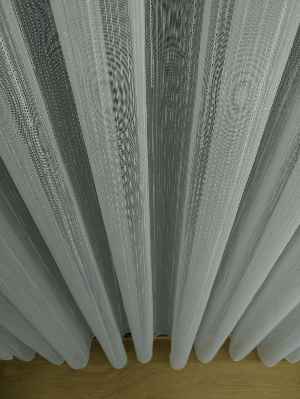 Çizgili Keten Tül Perde- Ekru - Kurşunlu Tül