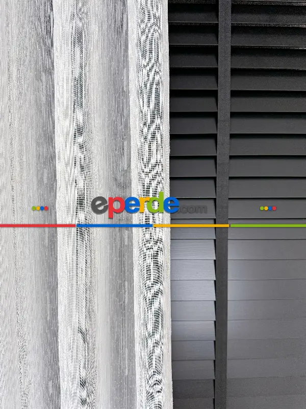 Salon Sakallı Şantuk Tül Perde - Gümüş Simli Ekru Zemin - Ürün Videosu Açıklamada Vardır