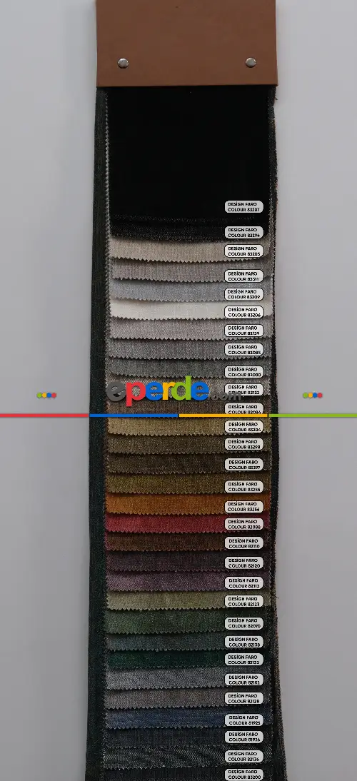 Dökümlü Şönil Fon Perdelik Kumaş 42 Renk Seçeneği