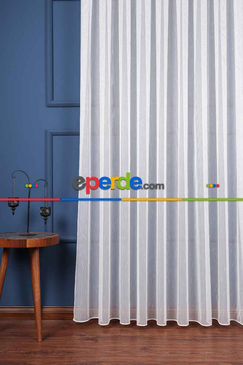 Salon Tül Modelleri - Armül Zemin Düz Tül Perde Özel Seri Ekm3