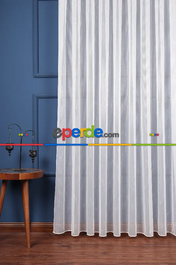 Salon Tül Modelleri - Armül Zemin Düz Tül Perde Özel Seri Ekm3