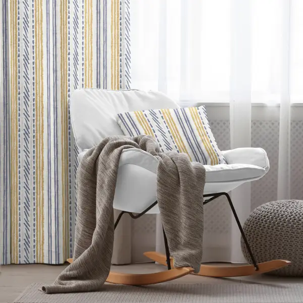 Etnik Fon Perde Evim1539 Kumaşı Kalındır Duck Bezi Değildir- Mavi-beyaz