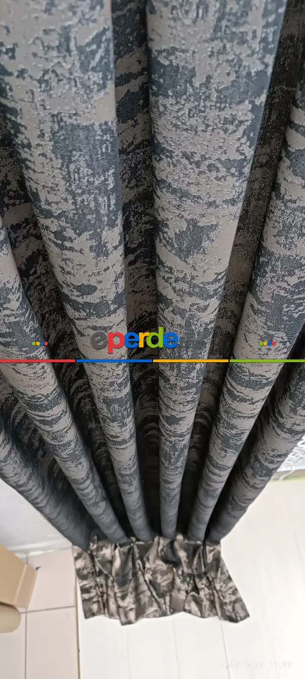 Yatak Odası - 2023 Elit Modern Damask Desenli Fosforlu İplik Dokuma Fon Perde - 3 Bakır-siyah