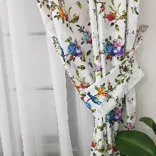 Çiçek Desenli Fon Perde Evm1059 Kumaşı Kalındır Duck Bezi Değildir- Yeşil-Kırmızı-Pembe Koyu