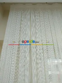 Ekru Zincir Desenli Düz Tül Perde !!!özel İndirimli Fiyat