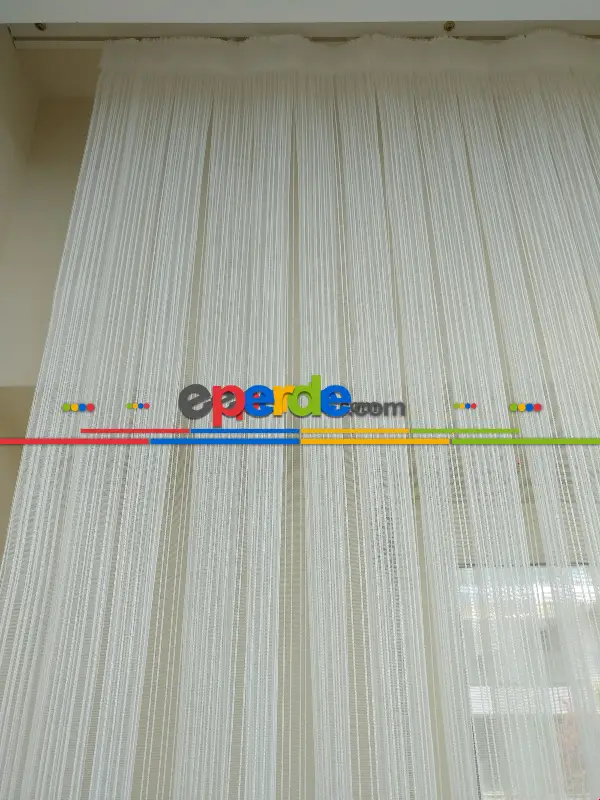 Mutfak Tül Ekru Zincir Desenli Düz Tül Perde !!!özel İndirimli Fiyat